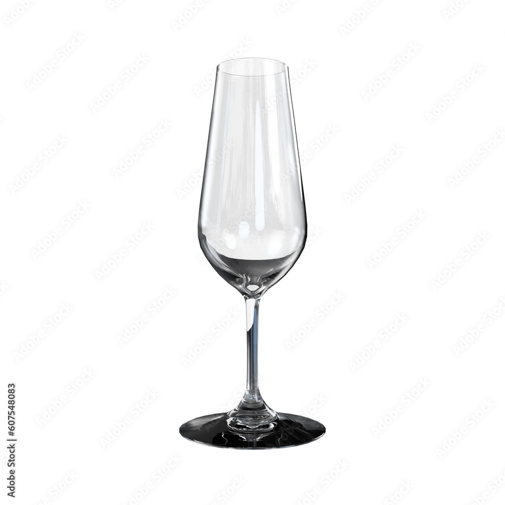 3d empty wine glass 3d empty wine glass