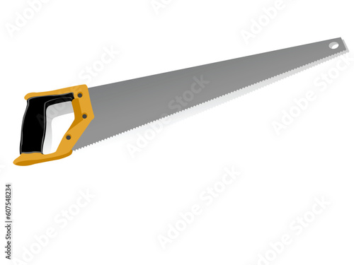 wood saw on isolated background