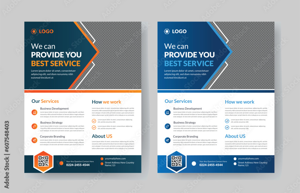 corporate business multipurpose and digital marketing agency flyer design and brochure cover page template	
