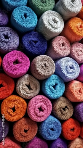 Colorful yarn. Generative AI