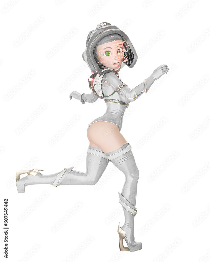 pin up astronaut cartoon is running pin up astronaut cartoon is running