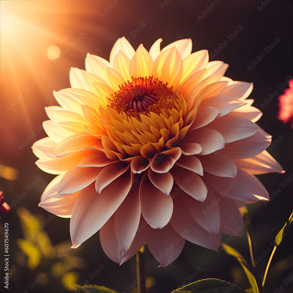 Gorgeous dahlia flower in sunlight Gorgeous dahlia flower in sunlight