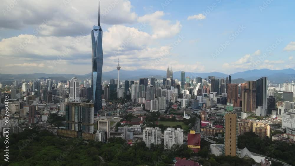 The aerial view of Kuala Lumpur in Malaysia The aerial view of Kuala Lumpur in Malaysia