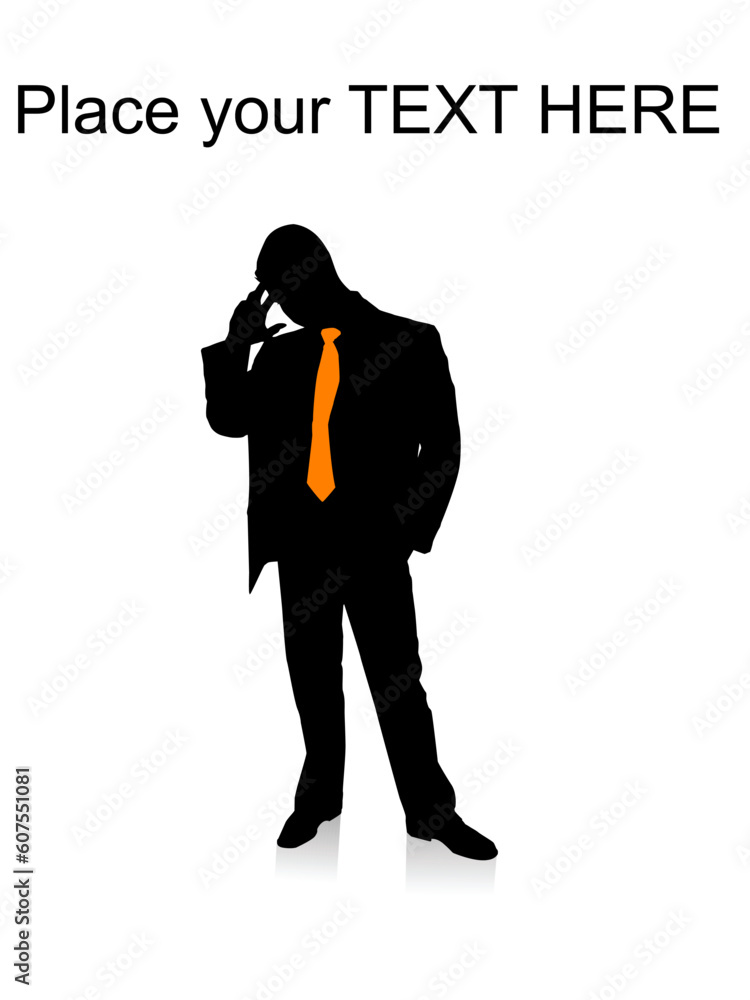 young confused businessman standing with white background young confused businessman standing with white background