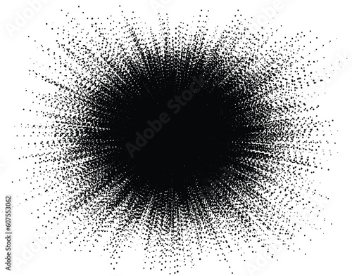 Abstract editable vector illustration of an expanding hole