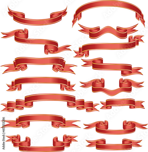 Collection of vector banners in different shape