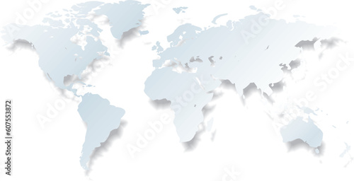 light detailed vector world map