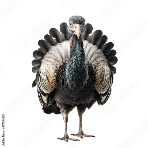 Wild turkey bird on a transparant background, PNG, Generative Ai