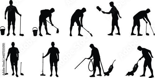 janitor silhouettes