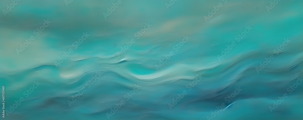 Abstract turquoise and teal fluid water background, summer vacation feeling in blue and green hues. Generative Ai.