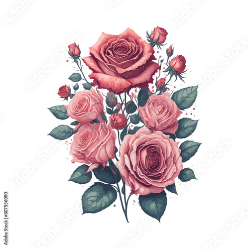 Romantic Floral Watercolor Wedding Invitation with Boho Elegance