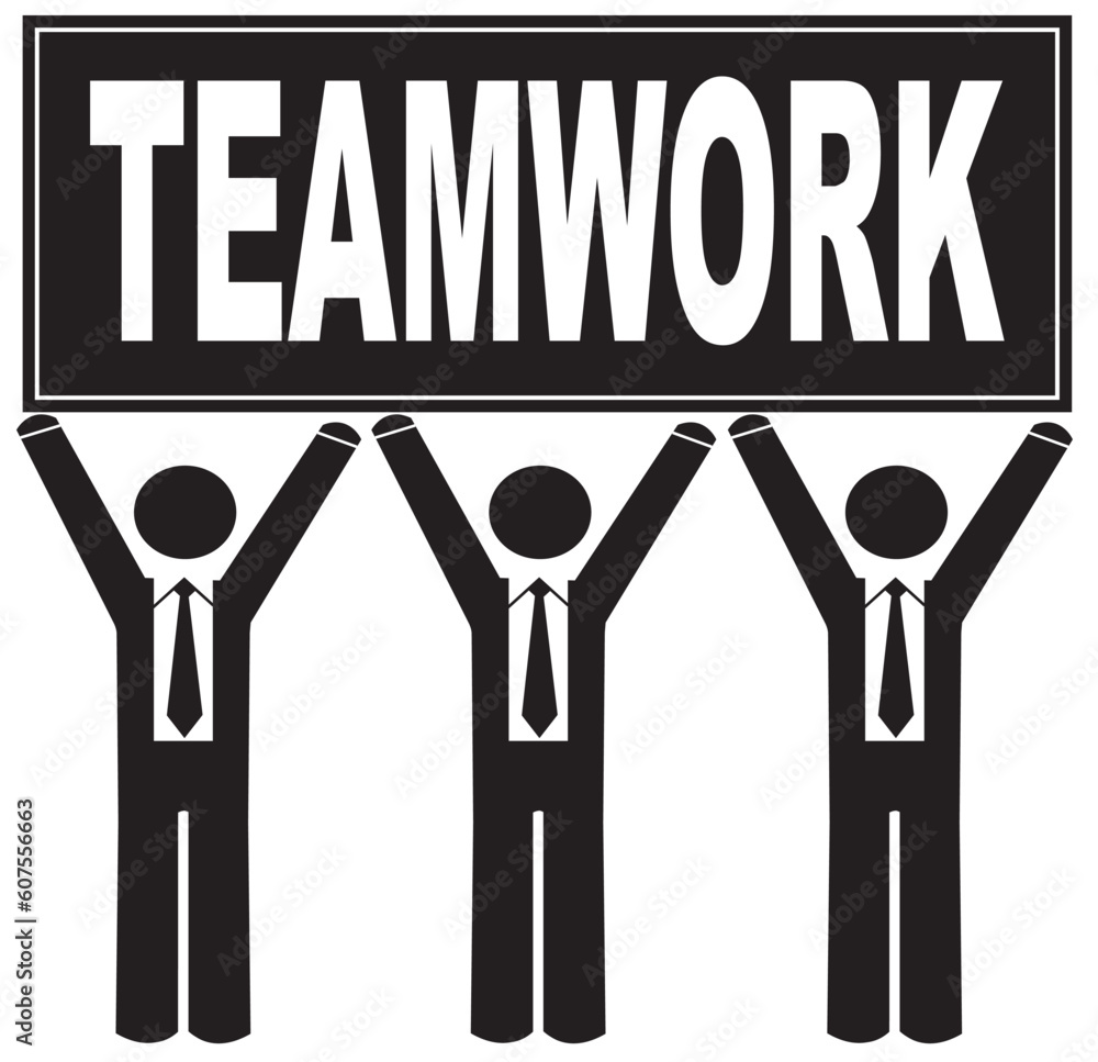 group of men holding sign up that says teamwork group of men holding sign up that says teamwork