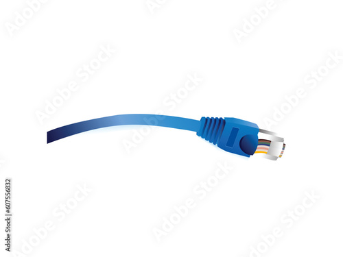 internet connector on isolated background