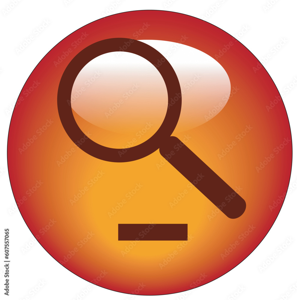 magnifying glass on minus button - zoom out icon magnifying glass on minus button - zoom out icon