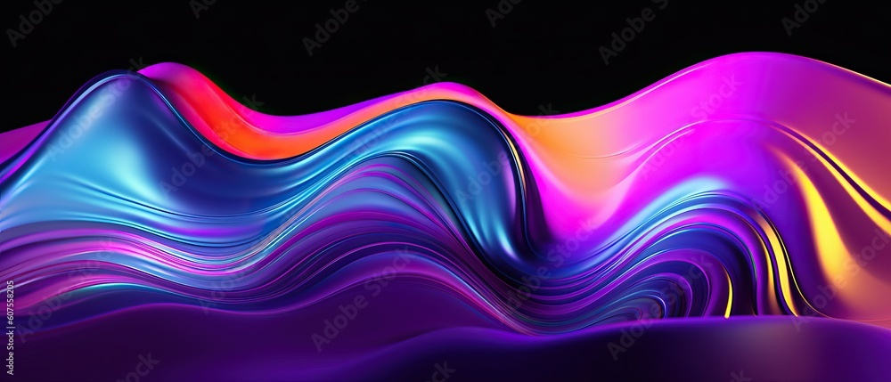 Holographic Neon Fluid Waves for presentation design. Suit for business, corporate, institution, party, festive, seminar, and talks Holographic Neon Fluid Waves for presentation design. Suit for business, corporate, institution, party, festive, seminar, and talks