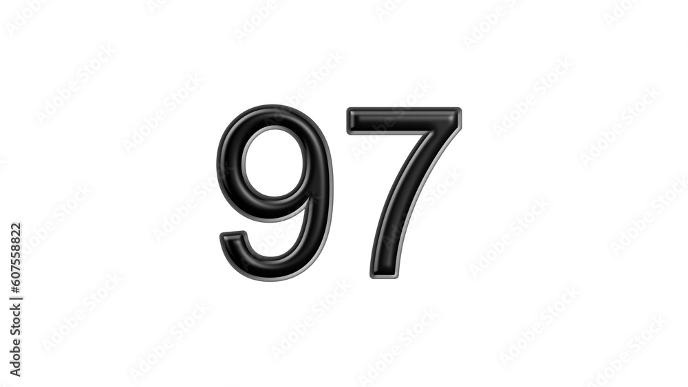 97 black lettering white background year number 97 black lettering white background year number