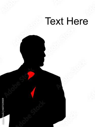 man holding tie and coat and looking sideways on an isolated background