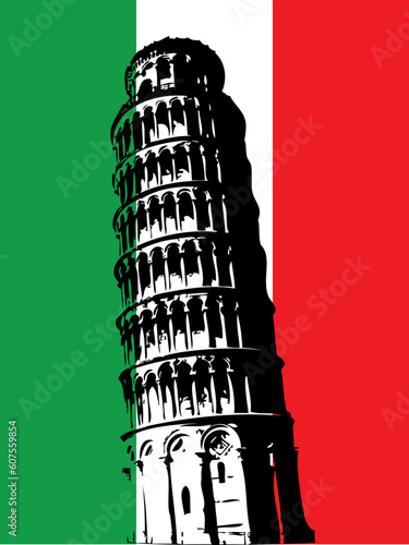 A vector representing pisa tower