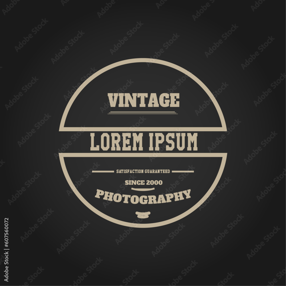Photography vintage logo vector illustration