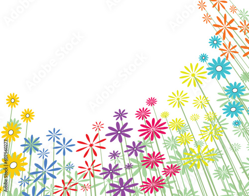 Editable vector illustration of a flowery background © Designpics