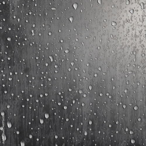 Gray background with splattered water drops 