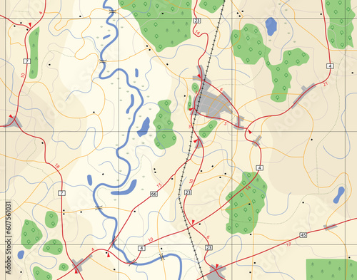 Editable vector illustration of a generic roadmap without names