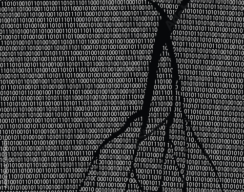 Editable vector abstract design of broken code