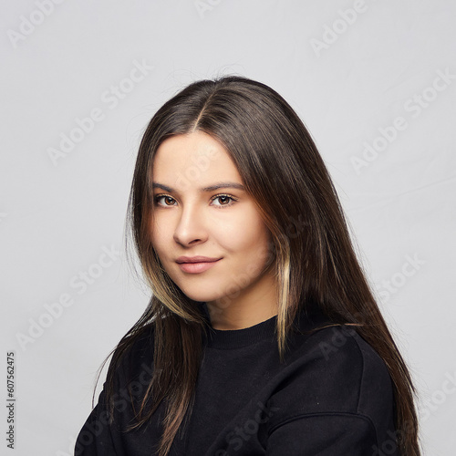 Wallpaper Mural Portrait of a charismatic young brunette girl close-up. Torontodigital.ca
