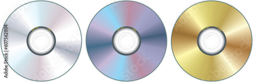 realistic compact discs - vector illustration photo