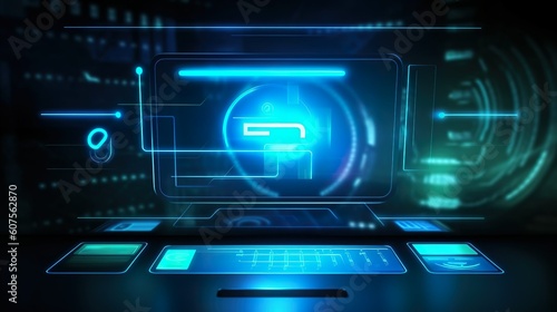Futuristic Computer Login: A Sleek and Secure Portal to Tomorrow