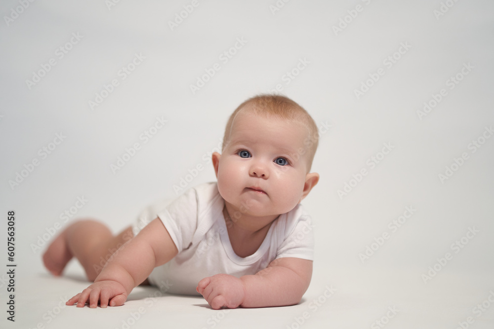 newborn baby. the photo was taken against a light background newborn baby. the photo was taken against a light background