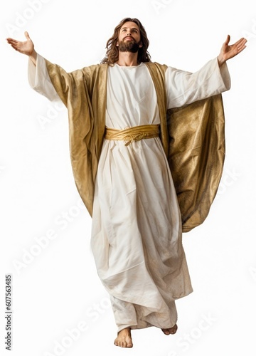 Jesus Christ Redeemer Savior of Humanity The Lamb of God with white background Generative AI Illustration