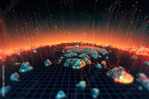 graphic background Business and economic growth on a global business network
