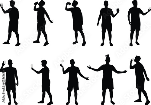 drinking silhouettes