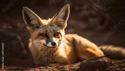 Cute red fox looking at camera outdoors generated by AI © Jeronimo Ramos