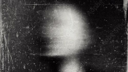 Old vintage photo memory glitch effect