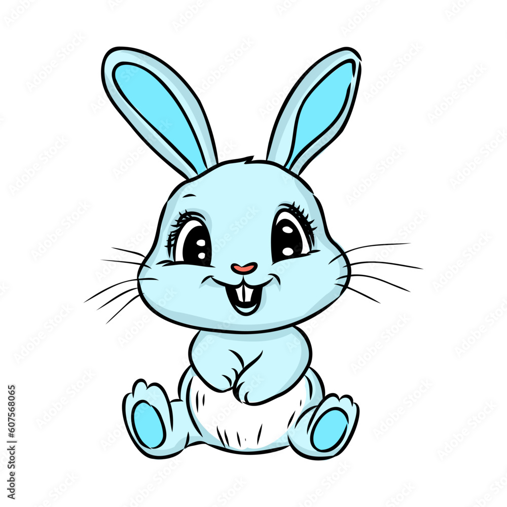 Cute little bunny isolated on white background Cute little bunny isolated on white background