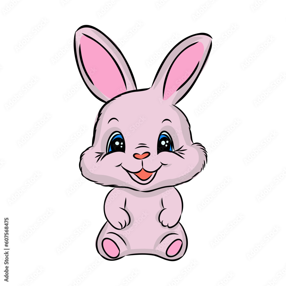 Cute little bunny isolated on white background Cute little bunny isolated on white background