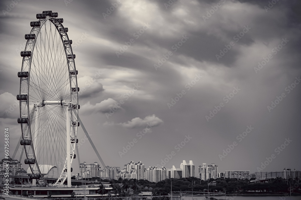 Singapore Ferris wheel distant view