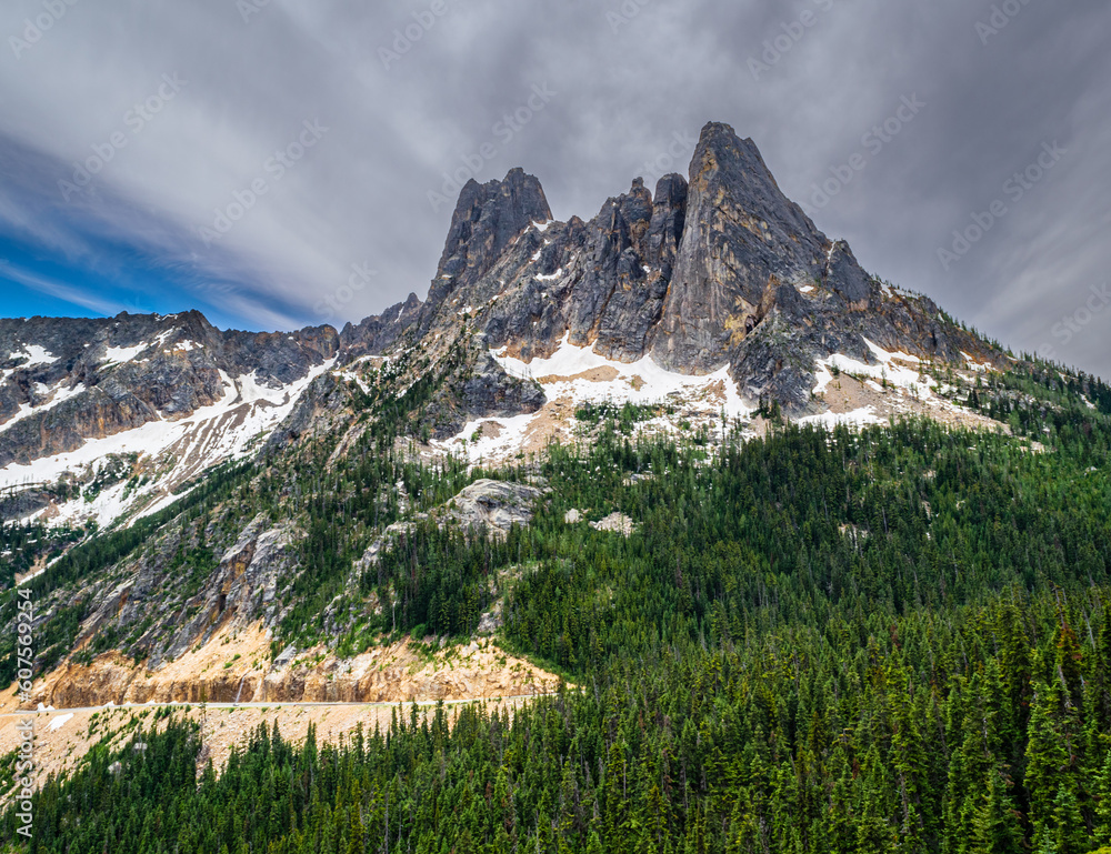 Focus on Liberty Bell Mountain North Cascades WA
