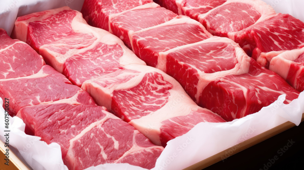 Fresh Meat Fillets Prepared for Cooking, Culinary Delight Generative AI Fresh Meat Fillets Prepared for Cooking, Culinary Delight Generative AI