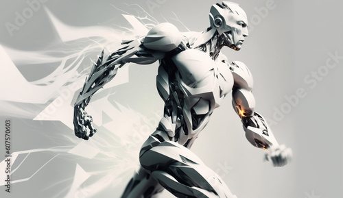 screen cyborg android white 