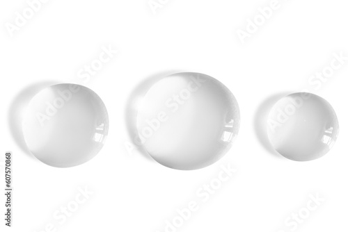 Circles, balls, bubbles. Transparent. On a blank background. PNG