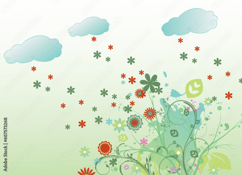 abstract illustration of a background with floral