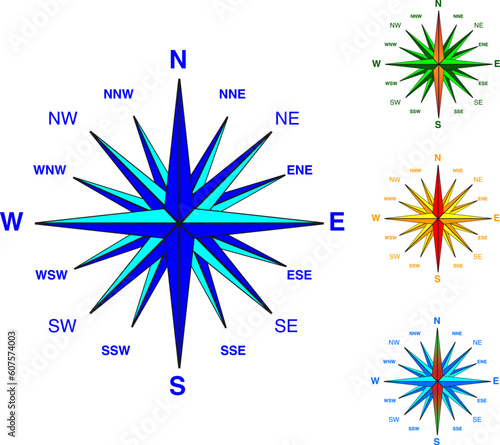 colored compass