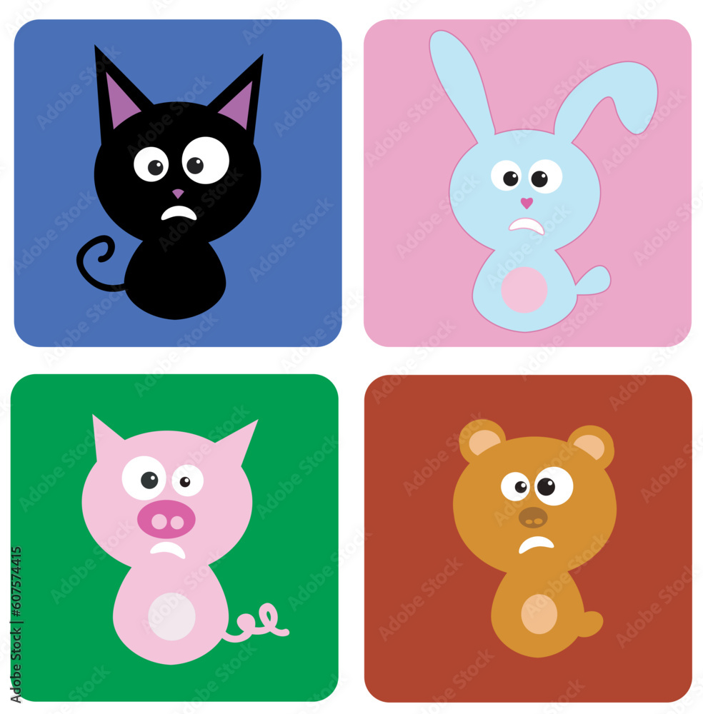 vector illustration of funny animals vector illustration of funny animals