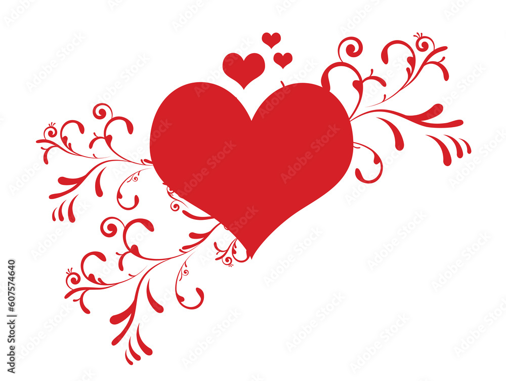 Cute valentine's day heart vector illustration