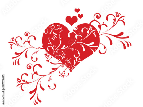 Cute valentine's day heart vector illustration