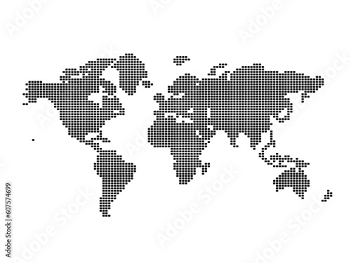 Wallpaper Mural Map of the World made with rounded squares pattern Torontodigital.ca