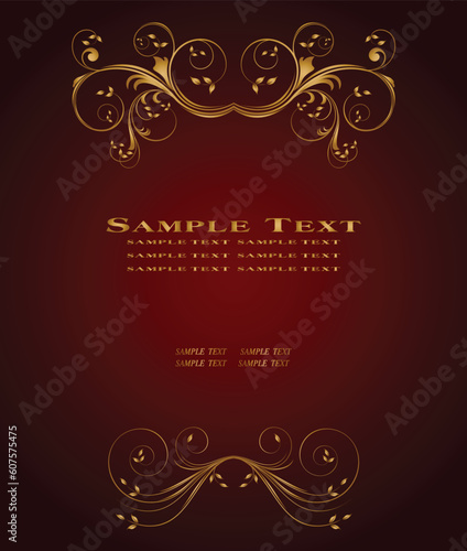 Golden vintage template